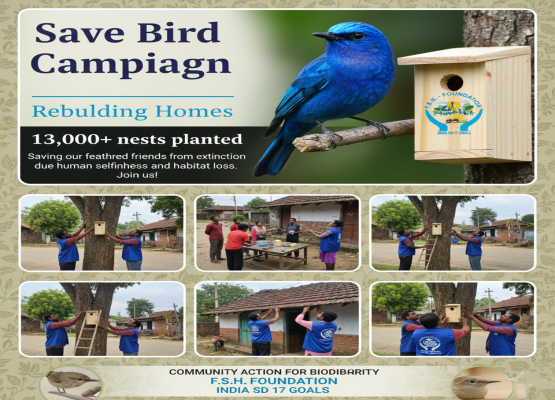 Bird Shelter Building / Save Bird Campaign